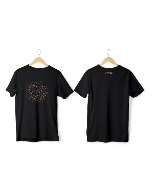 Greys&Blues Pichkari Pima Round Neck T-Shirt - Black